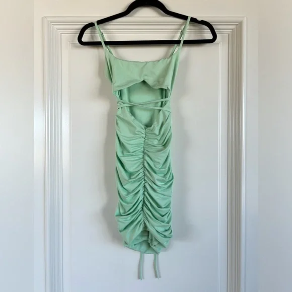 Oh Polly Dress with Open Front and Wrap Around Straps